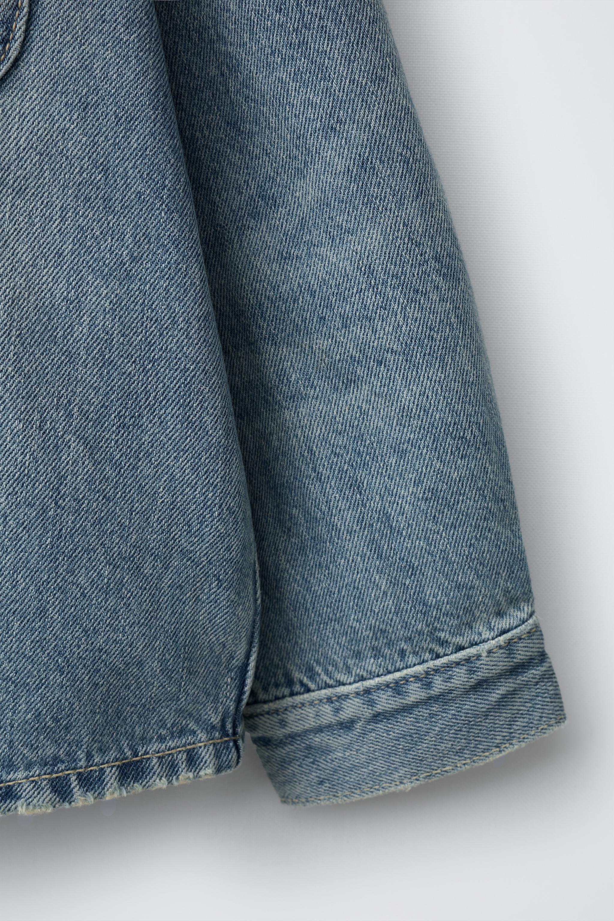DENIM OVERSHIRT WITH REMOVABLE HOODIE